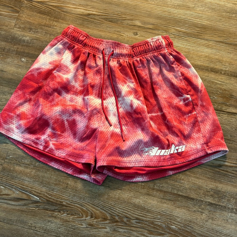 Pink Tie-Dye Inaka Power Mesh Shorts